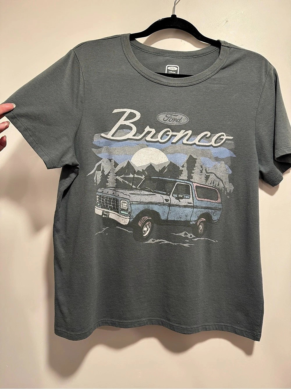 Ford Bronco Graphic Short Sleeve Tee in Gray & Blue